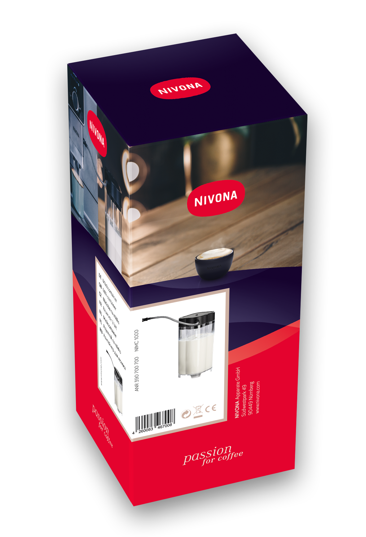 Milchcontainer Nivona Kunststoff Kleeblatt